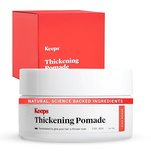 Keeps Thickening Pomade for Men - Matte Finish Medium Hold Styling Pomade - Biotin Hair Styling for Fuller Thicker Looking Hair - Ethanol & Propylene