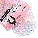 Youxuan Mini Hair Elastics for Girls Transparent Rubber Bands, 1000 PCS, Multi Color
