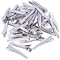 BronaGrand 100 Pieces 45 mm Metal Alligator Hair Clips Pins with Teeth