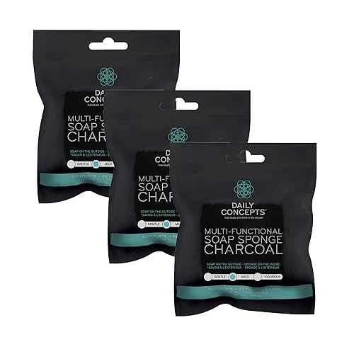 DAILY CONCEPTS Mild Texture Sponge, Charcoal