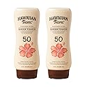 Hawaiian Tropic Sheer Touch Ultra Radiance Lotion Sunscreen SPF 50, 8 Fl Oz Twin Pack, Hawaiian Tropic Sunscreen SPF 50, Sunblock, Oxybenzone Free