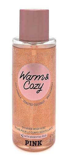 Victoria's Secret Pink Warm & Cozy Shimmer Scented Body Mist 8.4 Fluid Ounce Spray