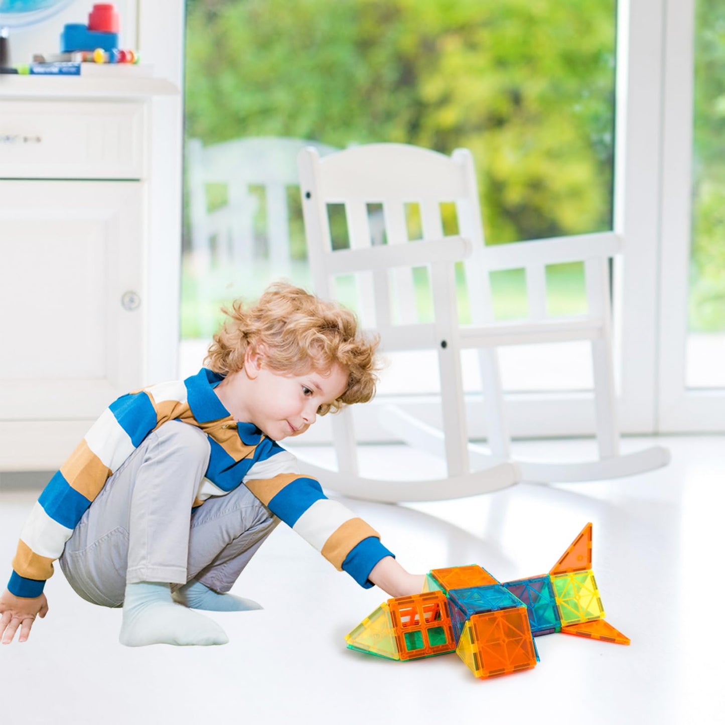 NEOFORMERS STEM Magnetic Tiles 70pcs – Montessori Building Blocks for Toddlers 3+, Educational Construction & Creative Learning Toy Set