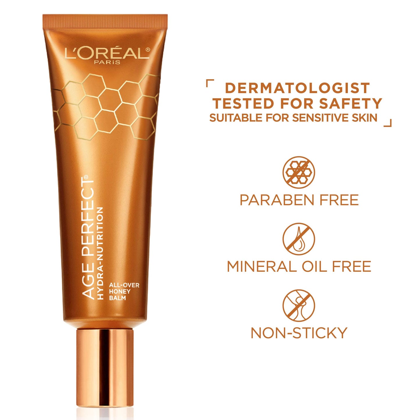 L'Oreal Paris Skincare Age Perfect Hydra-Nutrition All-Over Balm with Manuka Honey Extract and Nurturing Oils, to Soothe and Rescue Dry Skin, Paraben