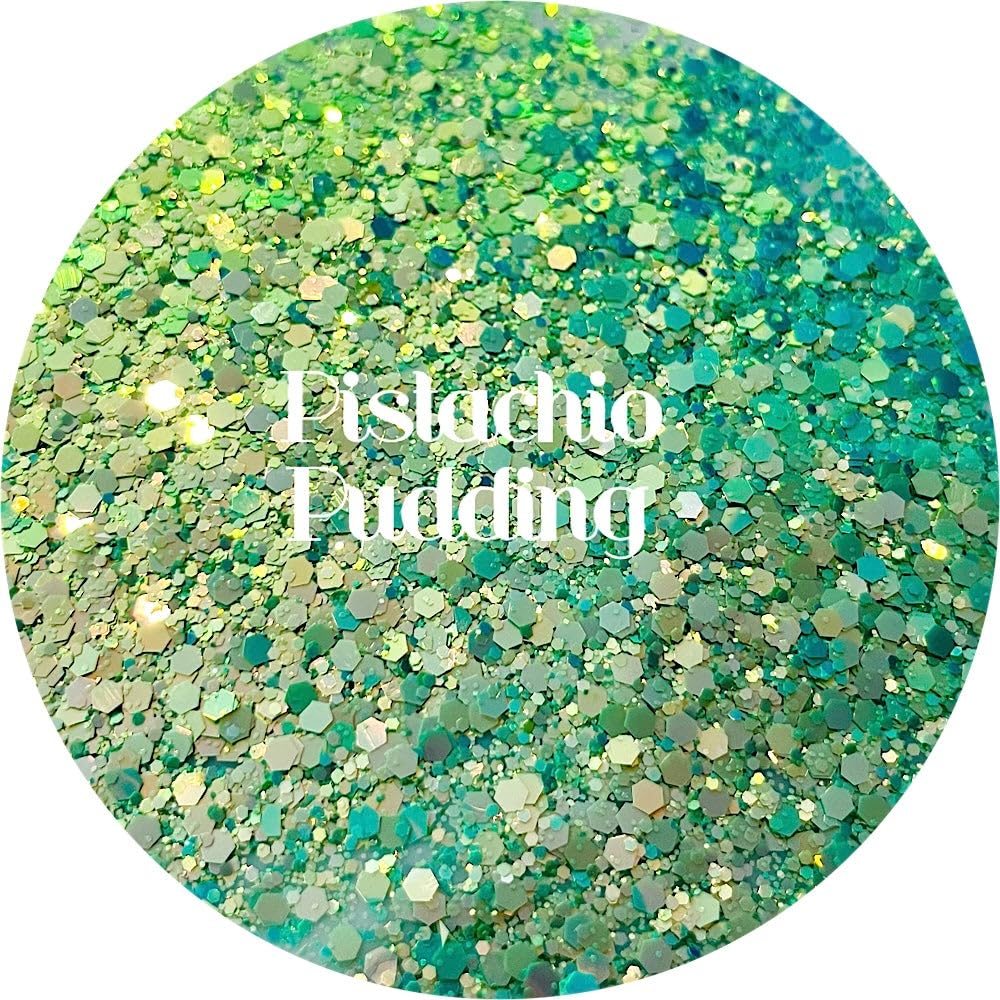 Green Polyester Glitter | Craft Glitter | Glitter for Arts & Crafts | Tumblers | Cosmetics | Nails | Epoxy Resin Art | Slime | DIY | Body Glitter | 1