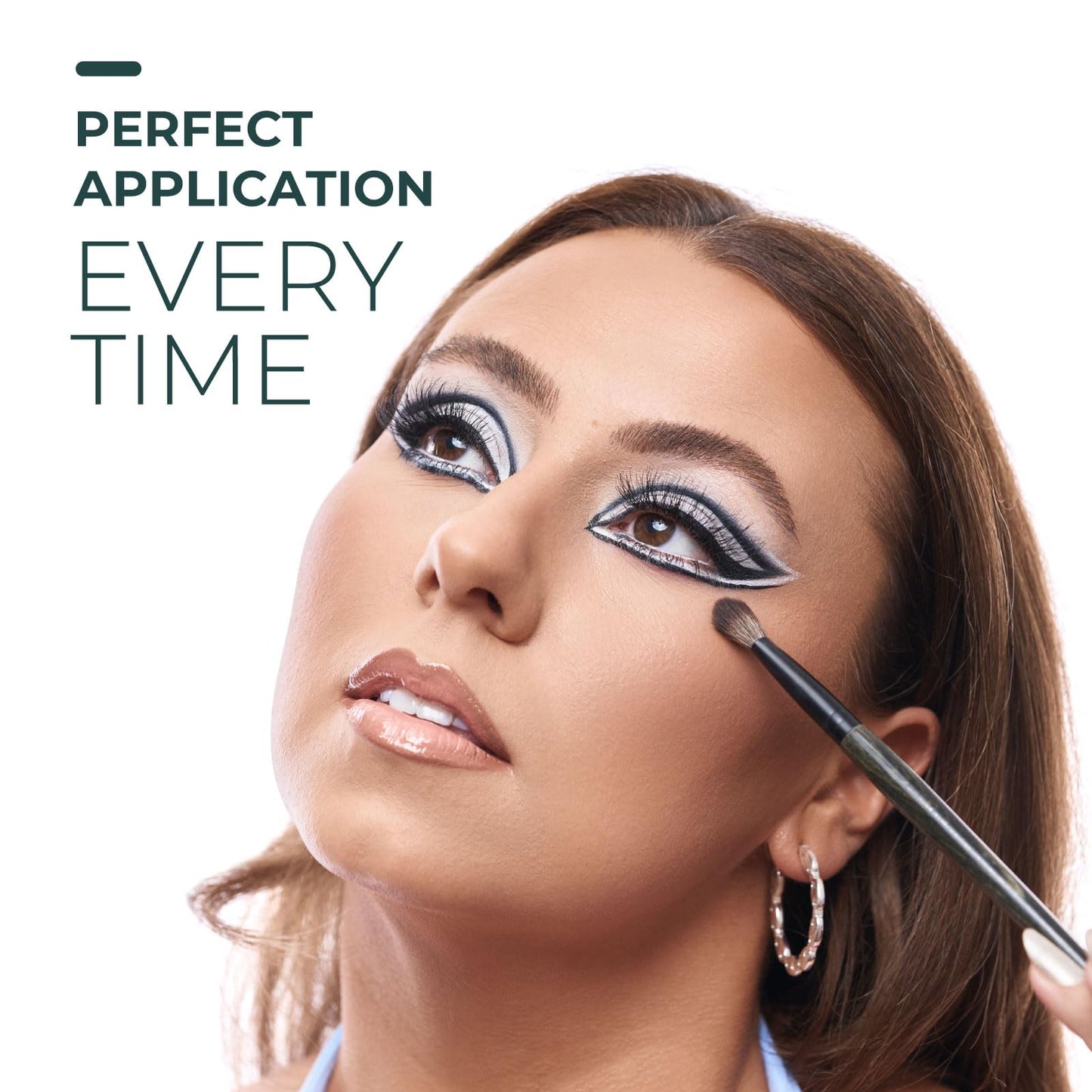 Rose and Ben Beauty E28 Shading and Blending Brush | Multi-Use Head for Even Blending & Shading | Cruelty-Free Bristles