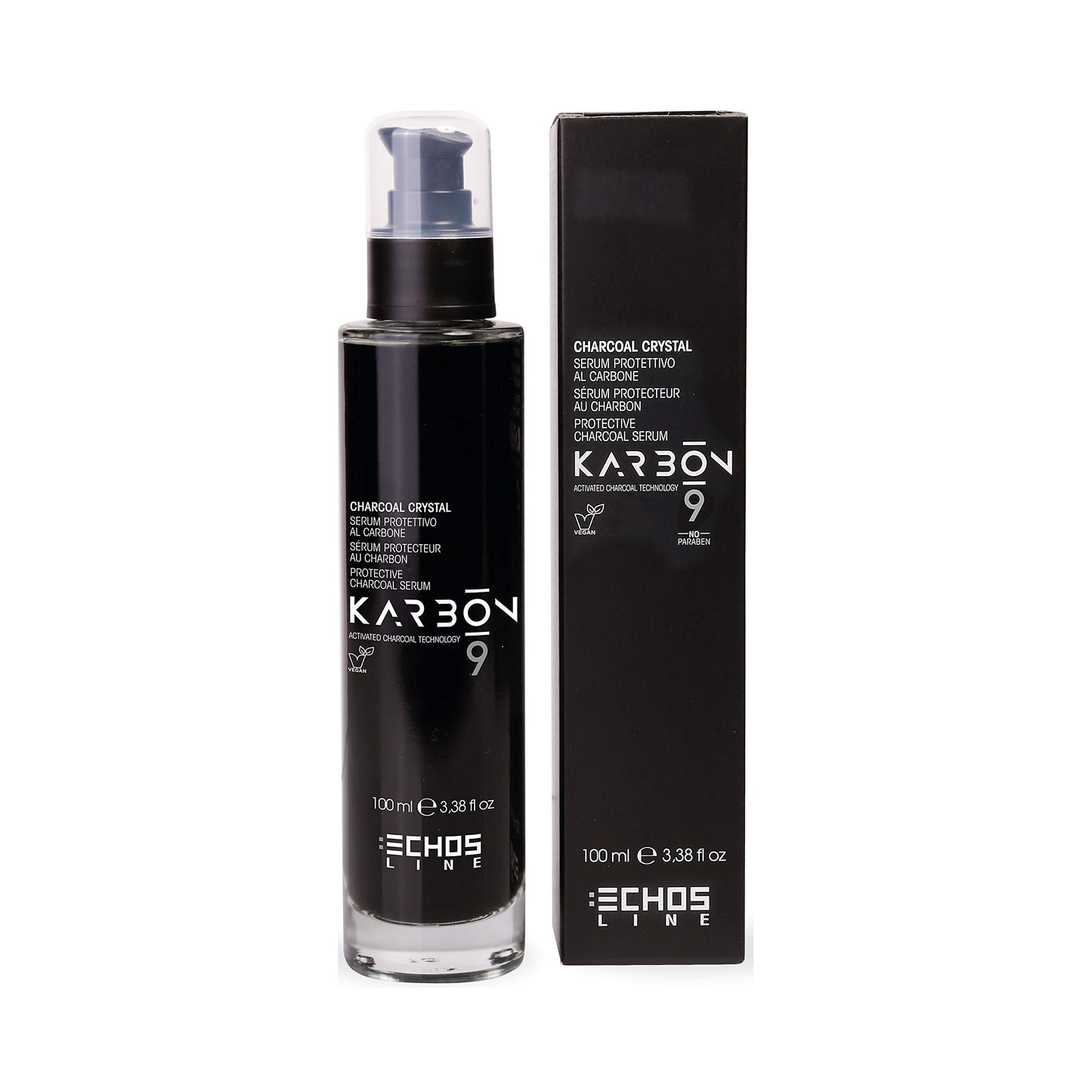 Echosline Karbon 9 Charcoal Crystal Protective Charcoal Serum, 100 ml./3.3 fl.oz. Beauty & Personal Care Echosline