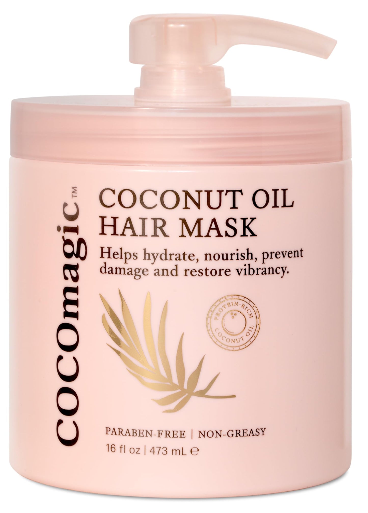 Cocomagic Coconut Oil Hair Mask - Repairs Damage, Prevents Frizz, Restores & Adds Shine | Protein Rich & Extra Hydrating | Paraben Free, Cruelty