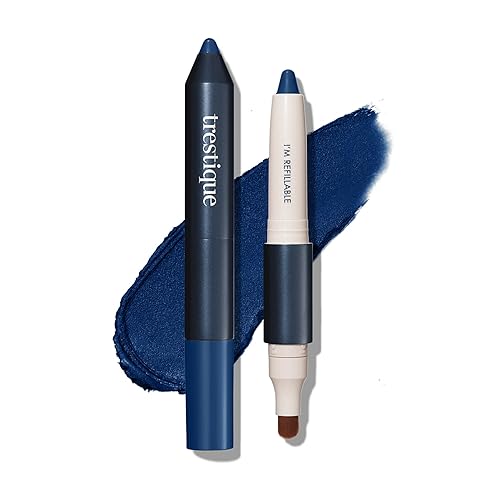 TRE'STIQUE Shadow Crayon, Refillable Eyeshadow Crayon With Built-In Blending Brush, Sustainable Shadow Makeup, Clean Beauty Eyeshadow