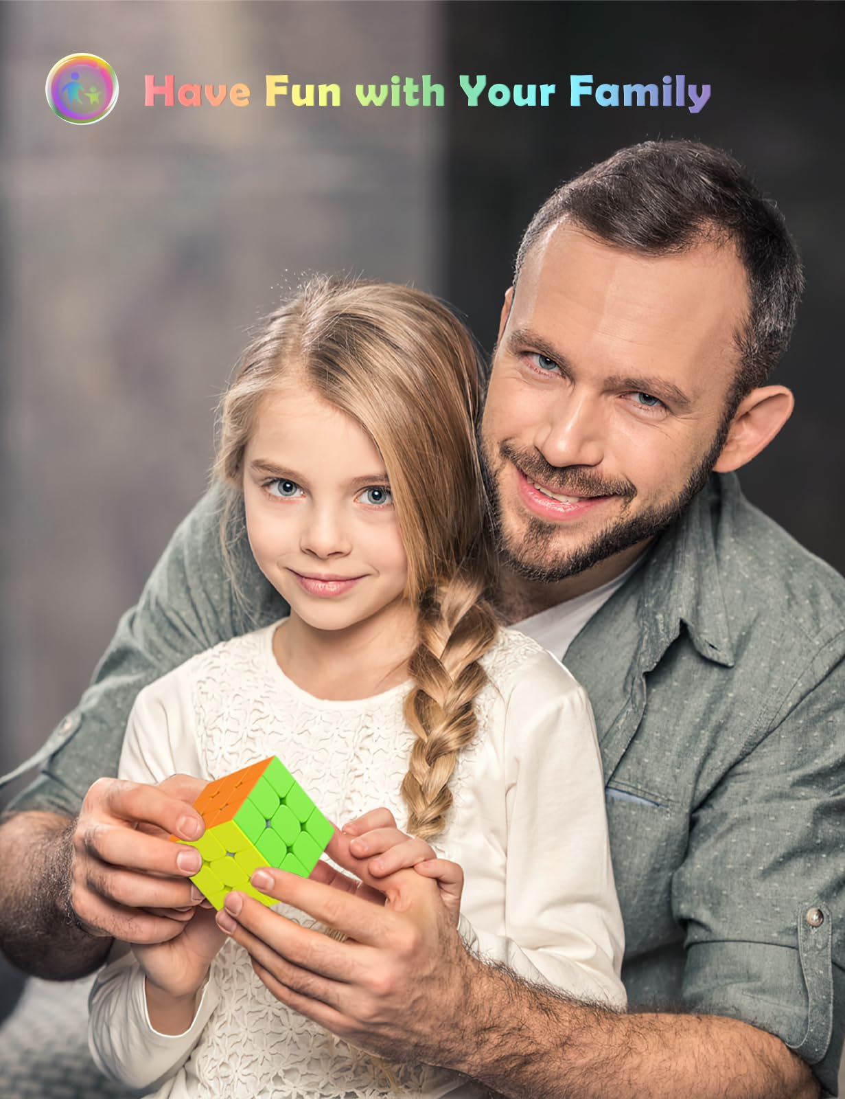 ROXENDA Speed Cube Set, Magic Cube Set of 2x2x2 3x3x3 Pyramid Cube Smooth Puzzle Cube (Stickerless)