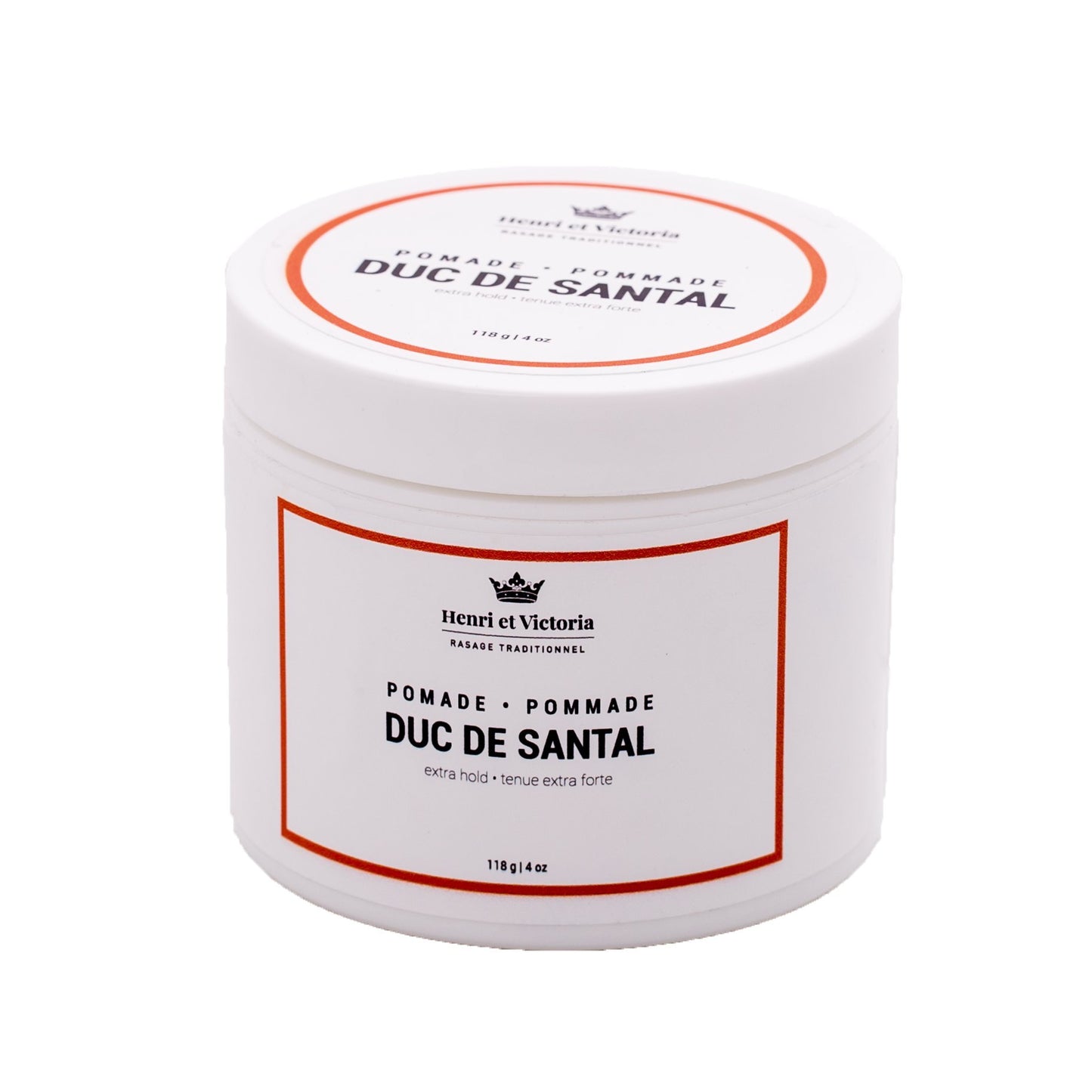 Duc de Santal Hair Pomade for Men for All Hair Styles - Strong Hold and Medium Shine, Water-Based Hair Styling Pomade, Adds Texture & Thickness
