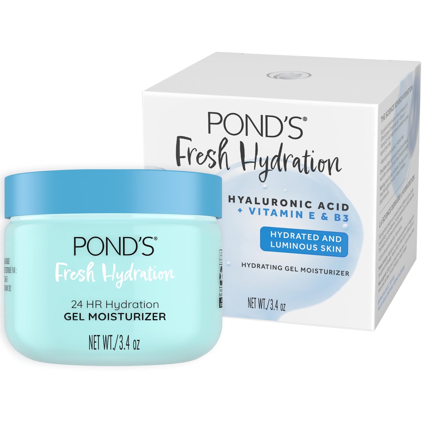 POND’S Fresh Hydration Gel Face Moisturizer, 24HR Hydration with Hyaluronic Acid, Vitamin E & B3 Niacinamide, Alcohol-Free, Oil-Free, Dermatologist Beauty and Personal Care POND'S Default Title