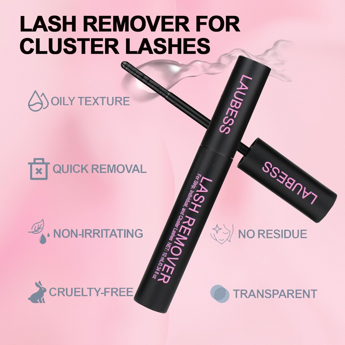 Lash Remover for Lash Extensions LAUBESS 10ml Lash Glue Remover Individual False Lash Cluster Remover DIY Lash Extension Remover Eyelash Glue Remover Beauty and Personal Care LAUBESS