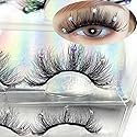 FQNing Mink Lashes with Glitter Rhinestones Cute Popular Eyelashes Sparkle Dramatic Style 4 Pairs (AF08crystal)