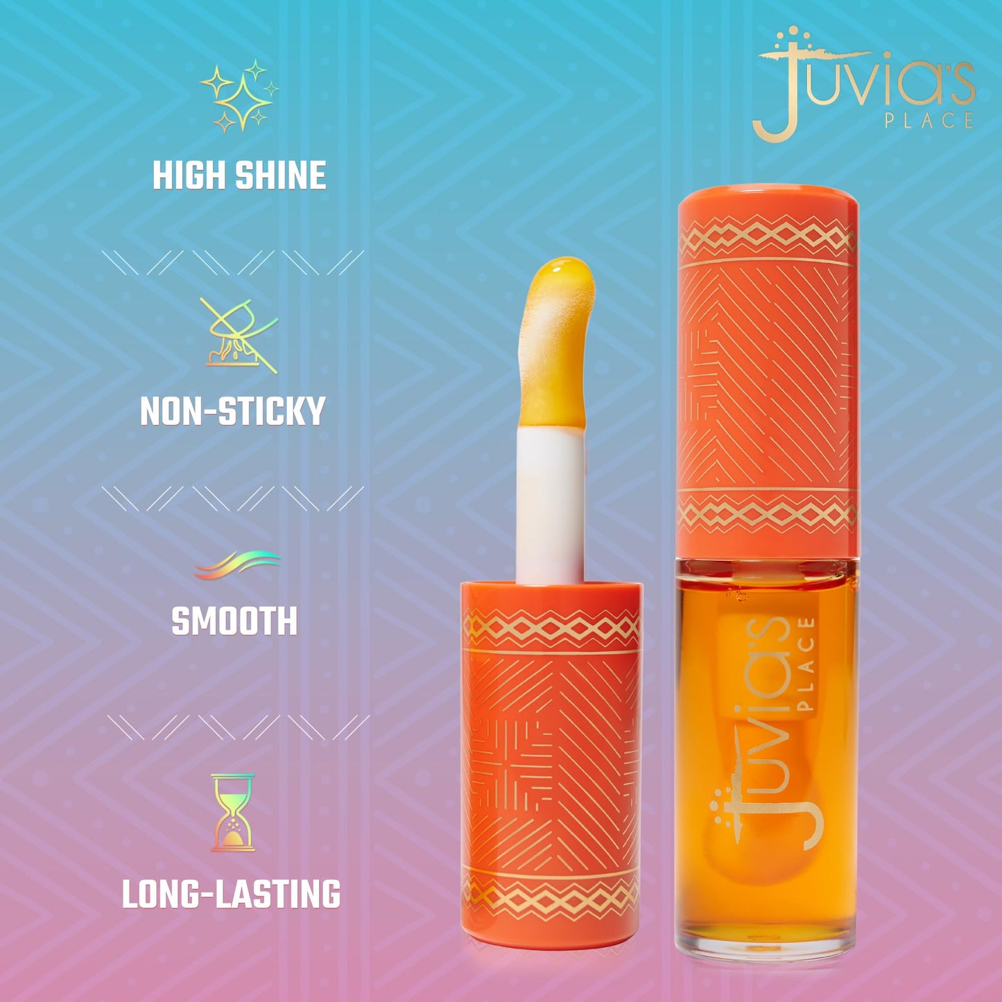 Juvia's Place Magic Lip Oil - Sweet Orange - Smooth, Hydrating w/Vitamin E for Soft, Glossy, Juicy Lips - Infused with Fruit Extracts - Tinted,