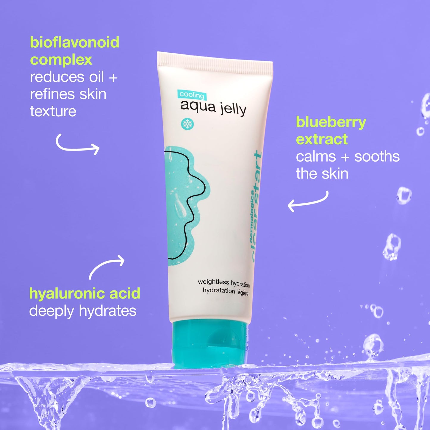 Dermalogica Clear Start Cooling Aqua Jelly (2 Fl Oz) Lightweight Gel Moisturizer For Oily Skin - Deeply Hydrate & Reduce Excess Oil for Dewy Glow