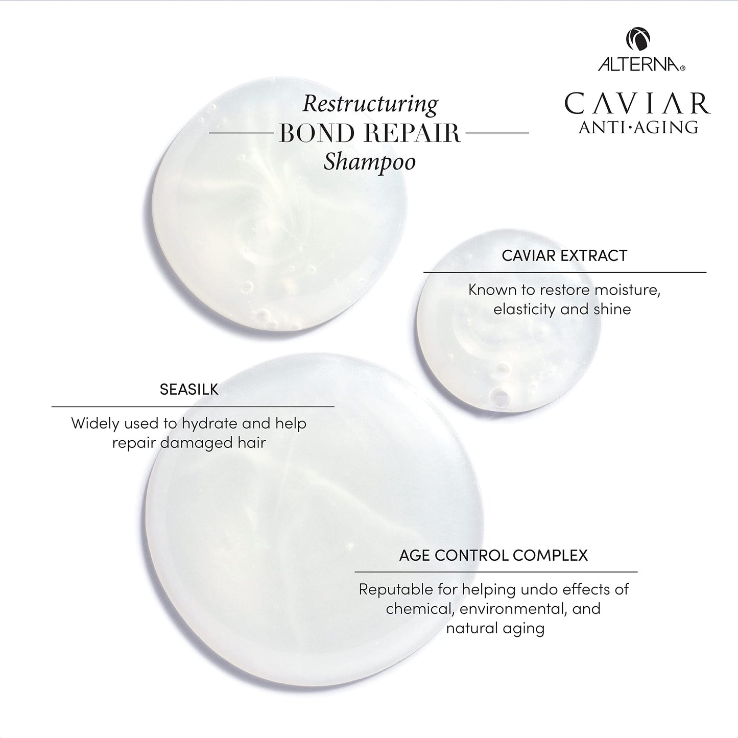 Alterna Caviar Anti-Aging Restructuring Bond Repair Shampoo/ Conditoner Set, 8.5 Fl Oz (Pack of 2)