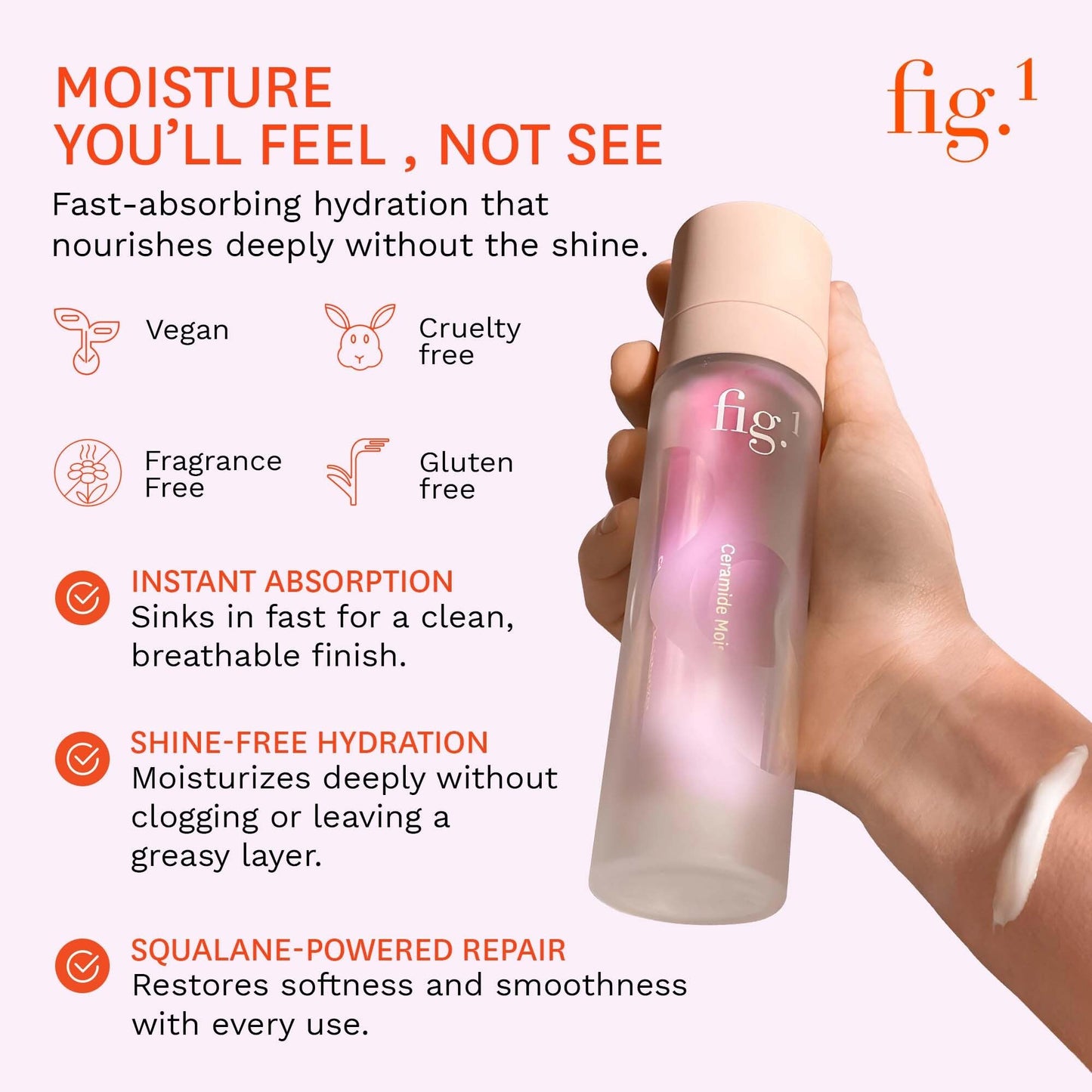 Fig.1 Ceramide Face Moisturizer for Women | Hydrating Daily Facial Moisturizer with Peptides, Hyaluronic Acid & Squalane | Lightweight