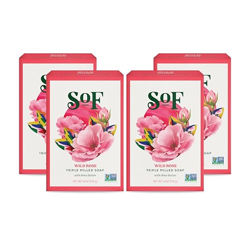 South Of France SoF Triple Milled Bar Soap - With Coconut Oil & Organic Shea Butter- Vegan & Non GMO- Free From Phthalates, Sulfates & Parabens- Wild