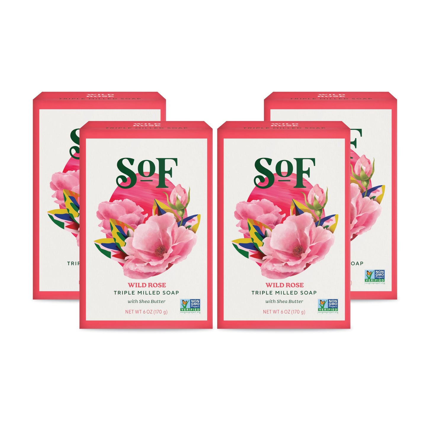 South Of France SoF Triple Milled Bar Soap - With Coconut Oil & Organic Shea Butter- Vegan & Non GMO- Free From Phthalates, Sulfates & Parabens- Wild