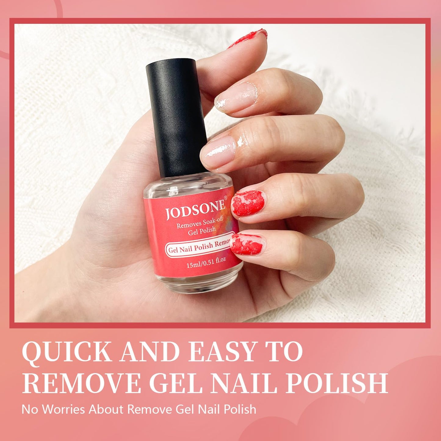 JODSONE 15ml Gel Nail Remover No Need Soaking or Wrapping for Quick And Easy Removal At Home with Cuticle Pusher and Nail File Beauty and Personal Care JODSONE
