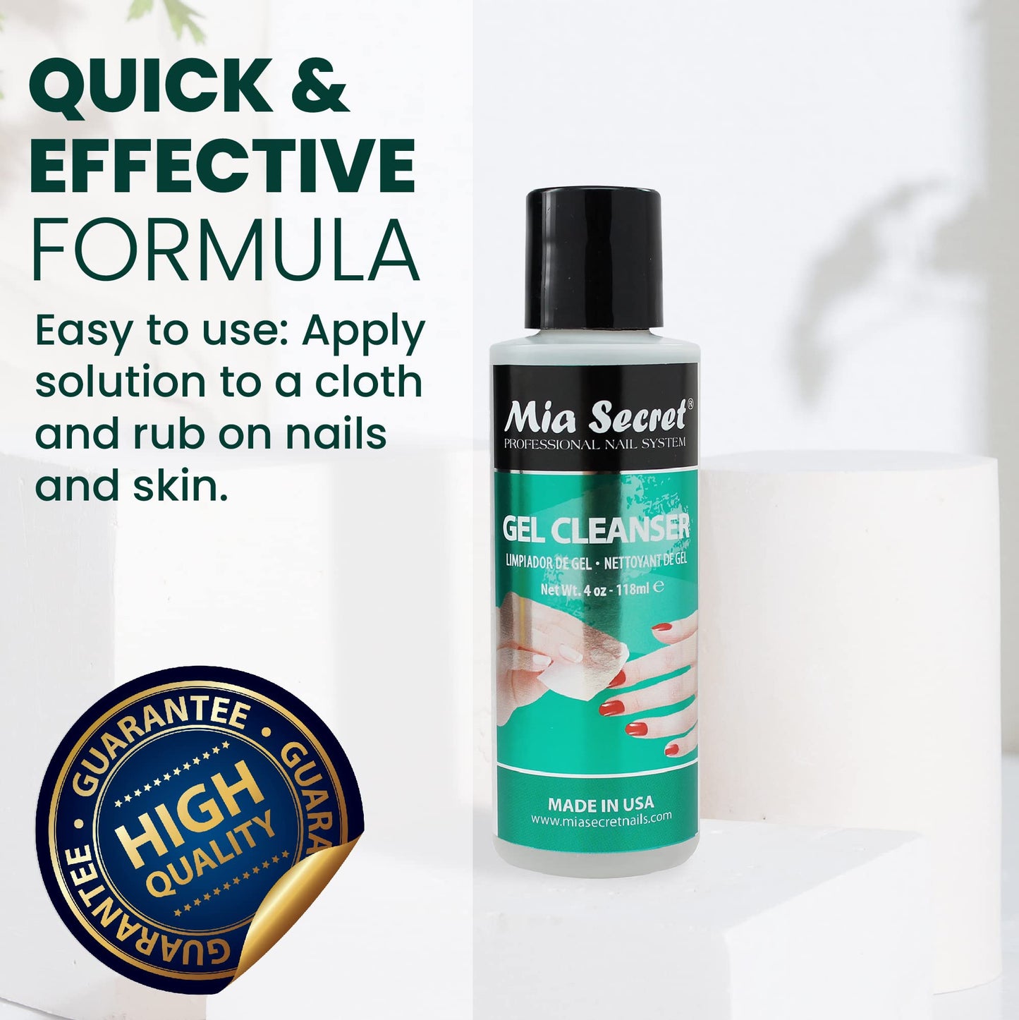 Mia Secret - Gel Cleanser multiple sizes UV Gelux and Gel Systems Cleanser (4 oz.)