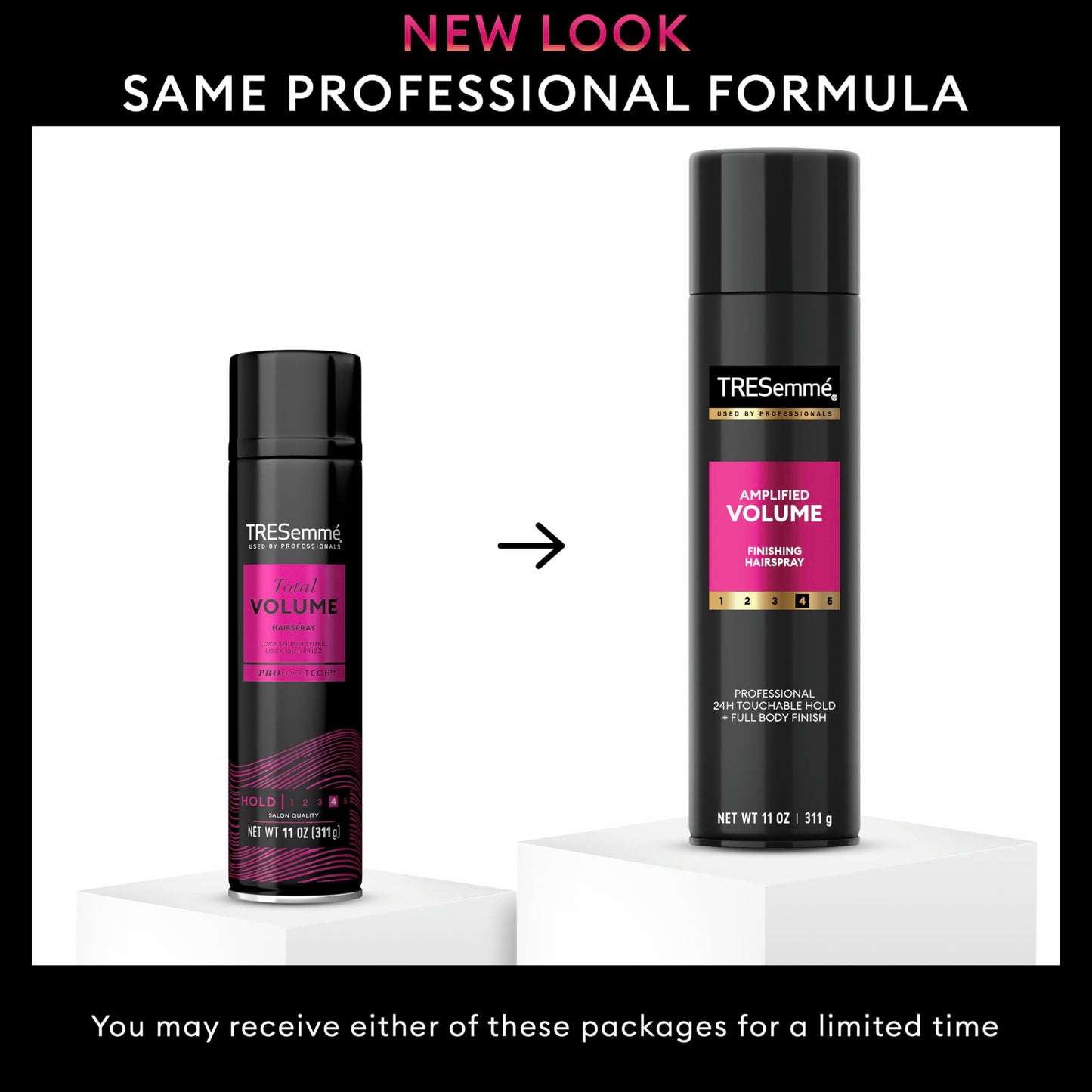 TRESemmé Total Volume Hairspray for 24-Hour Frizz Control with Pro Lock Tech 11 Fl Oz