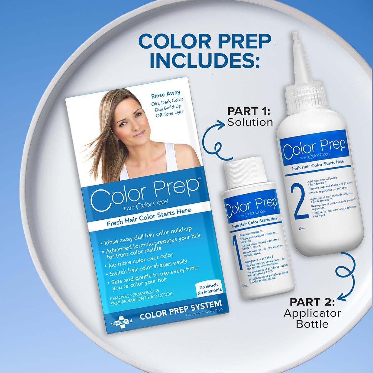 Color Oops Color Prep, 1 Application, Extend Results and Vibrancy, Hair Dye Remover Rinses Away Dull Colors, Product, and Mineral Buildup, Bleach