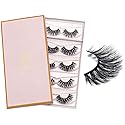 DYSILK Lashes False Eyelashes - Mink Lashes 5 Pairs 6D Faux Eyelash - Wispy Eyelashes Fluffy Strip Lashes Fake Eyelashes Reusable Lash Extension Kit |