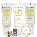 Hotel Amenities 200-Piece Travel Kit: Soap, Shampoo & Conditioner 2 in 1, Body Wash and Body Lotion Bulk Mini Kits for Toiletry Bags - Trial Size Bars