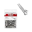 RED by Kiss 80pcs 1.75" Slide-In Hair Clips, Durable Metal Curl Setting Clips for Hairdressing, Sectioning & Retwisting, Rust-Free Hair Pins