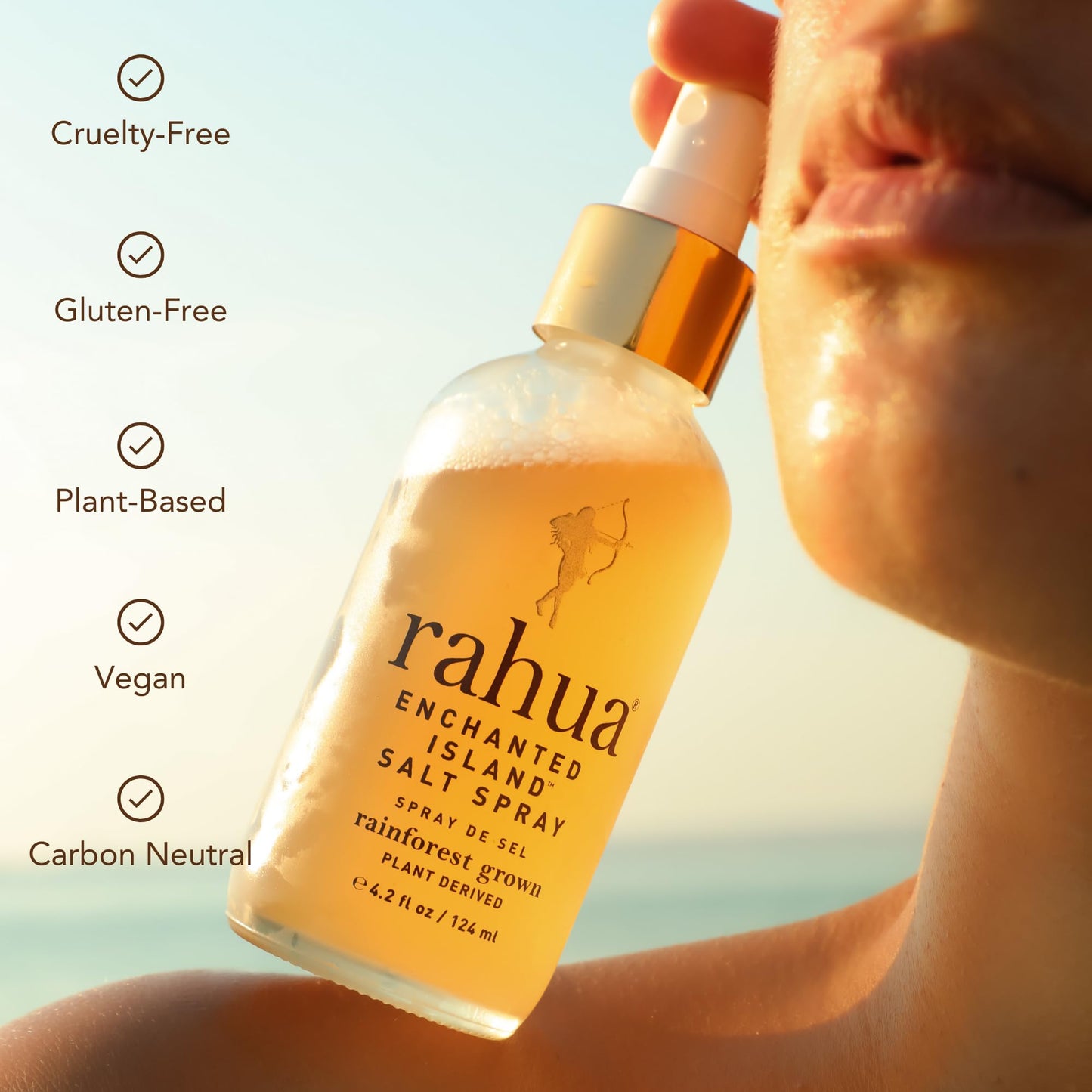Rahua Enchanted Island Salt Spray, Vegan Texturizing Beach Waves Spray, Made with Sea Salt, Passion Fruit, Aloe, Morete Oil & Guayusa, Styling Mist