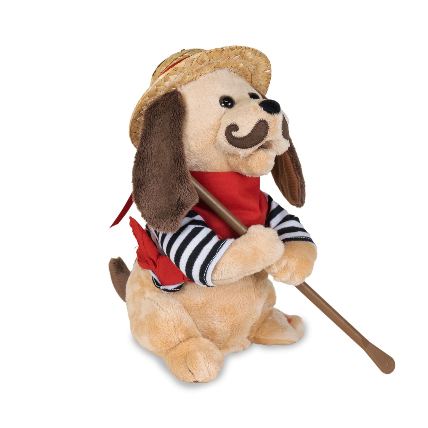 Cuddle Barn - Gondolomio | Romantic Italian Animated Plush Puppy Dog Toy Dancing and Singing Song Ole Sole Mio Valentine's Gift, 12 inches