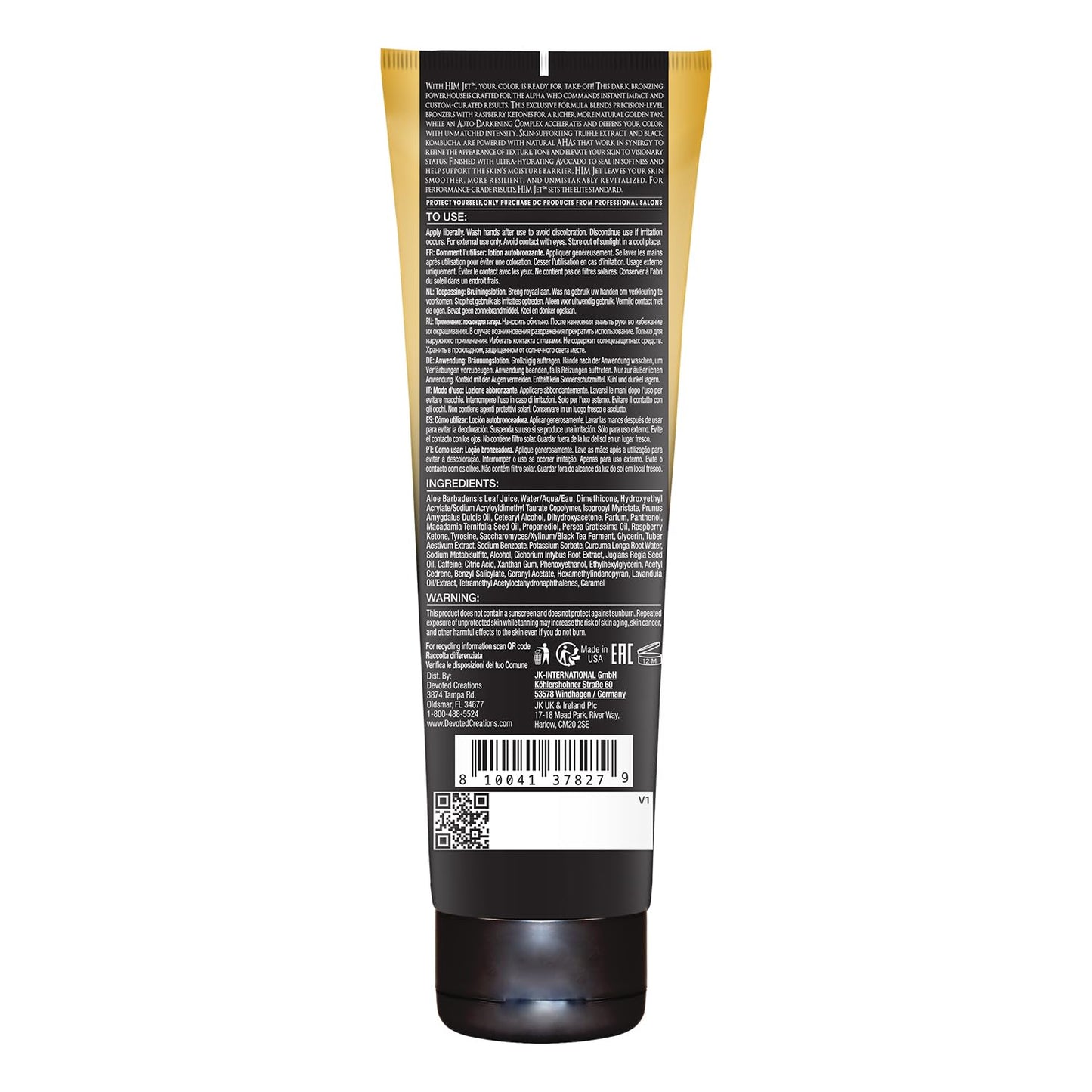 Devoted Creations HIM Jet - Performance Grade Ultra Rich Triple Bronzer Dark Tanning Lotion