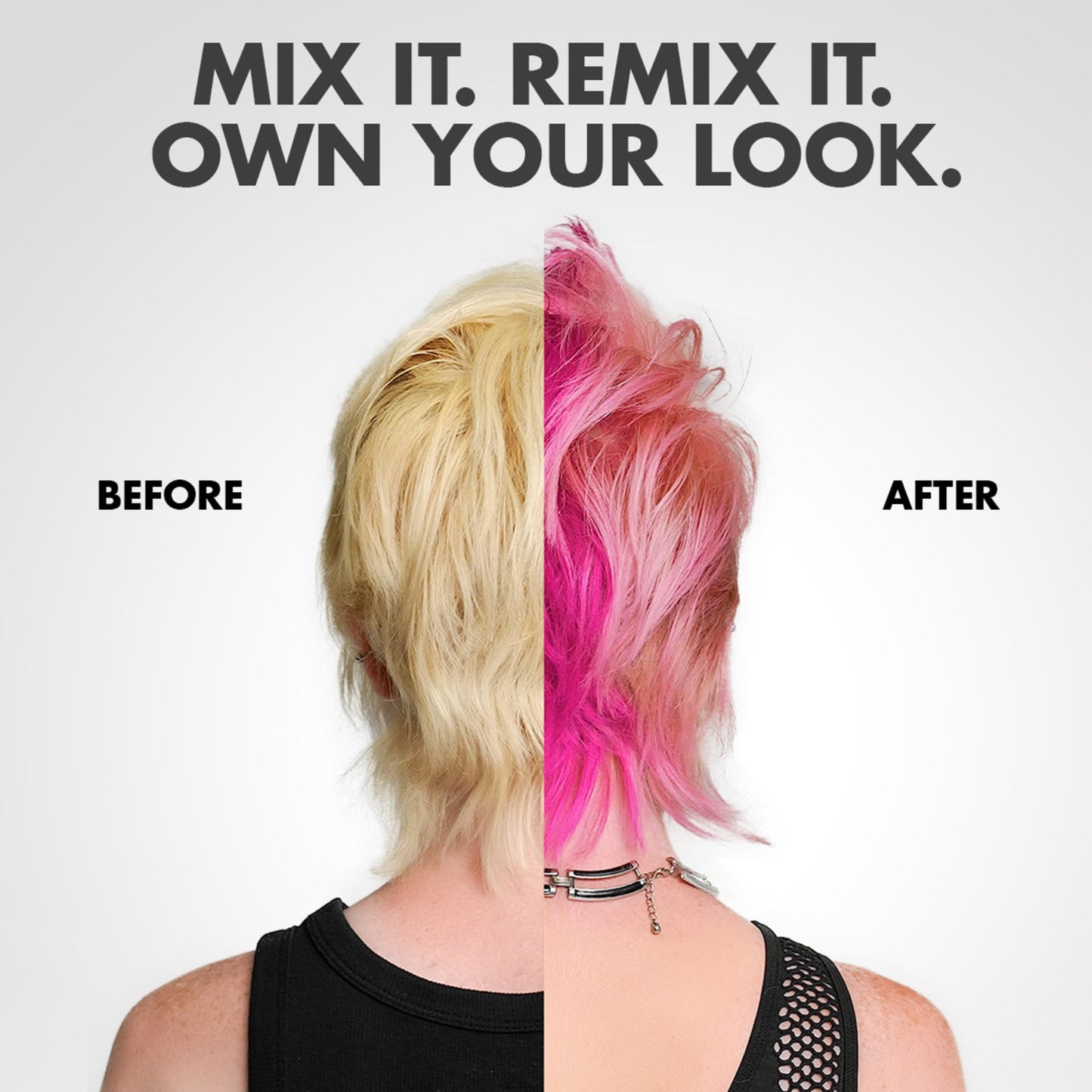 got2b Color Remix Semi-Permanent Hair Color, Shocking Pink 093, Customizable Temporary Hair Dye to Create A Vibrant or Pastel Shade, Easy At-Home