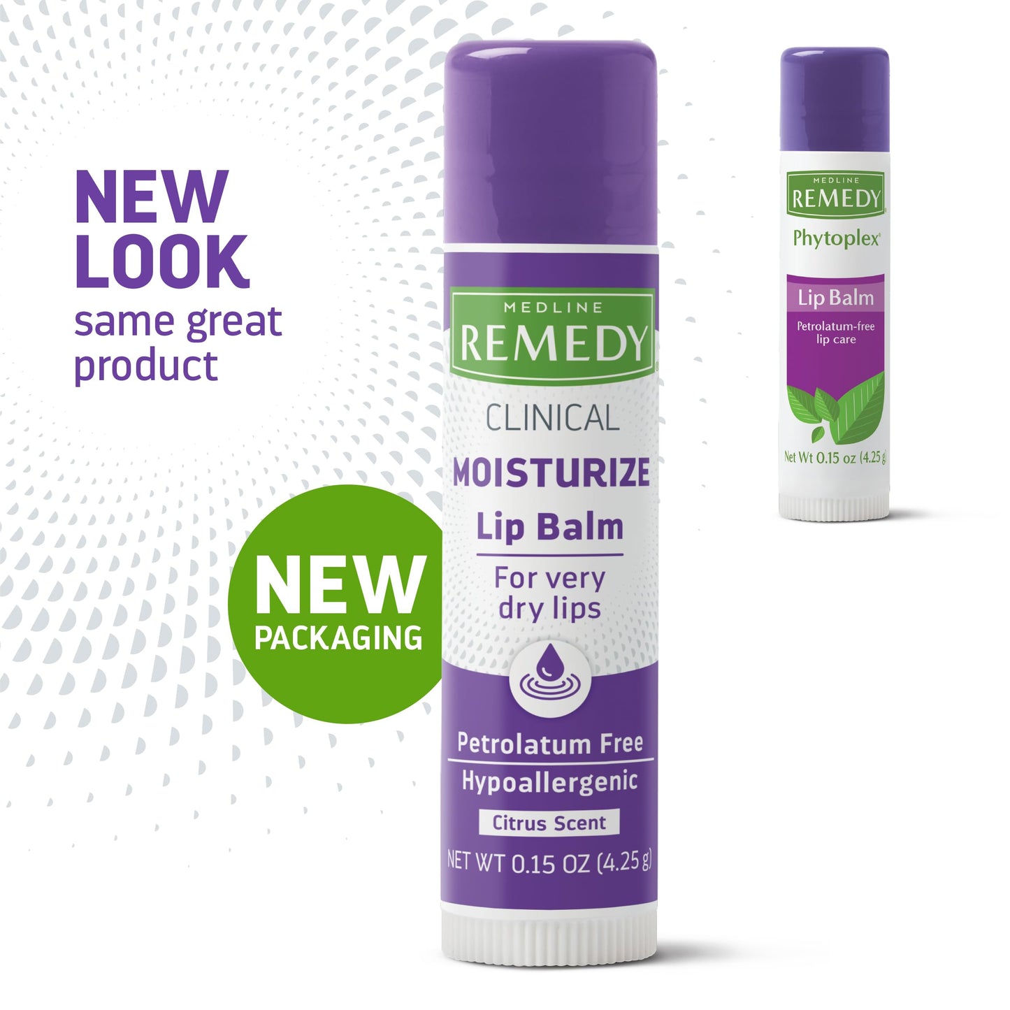 Medline Remedy Clinical Lip Balm, 3 Count, Citrus Scent, Moisturizing, Hydrating, Nourish, Nutrient Rich, Soothing Natural Oils, Revitalize