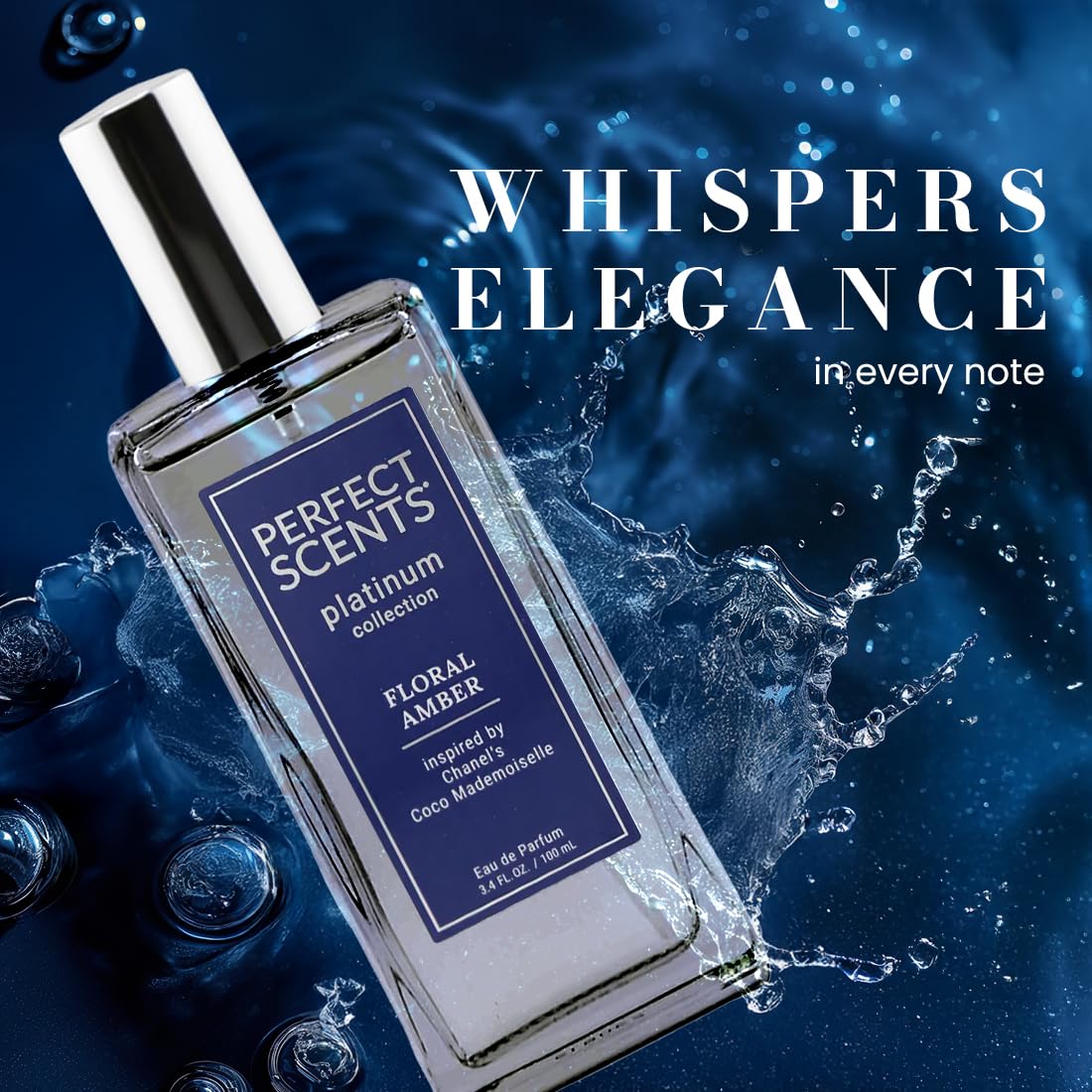 Perfect Scents Fragrances | Inspired by Chanel’s Coco Mademoiselle | Platinum Collection | Floral Amber | Women’s Eau de Parfum | Vegan, Paraben