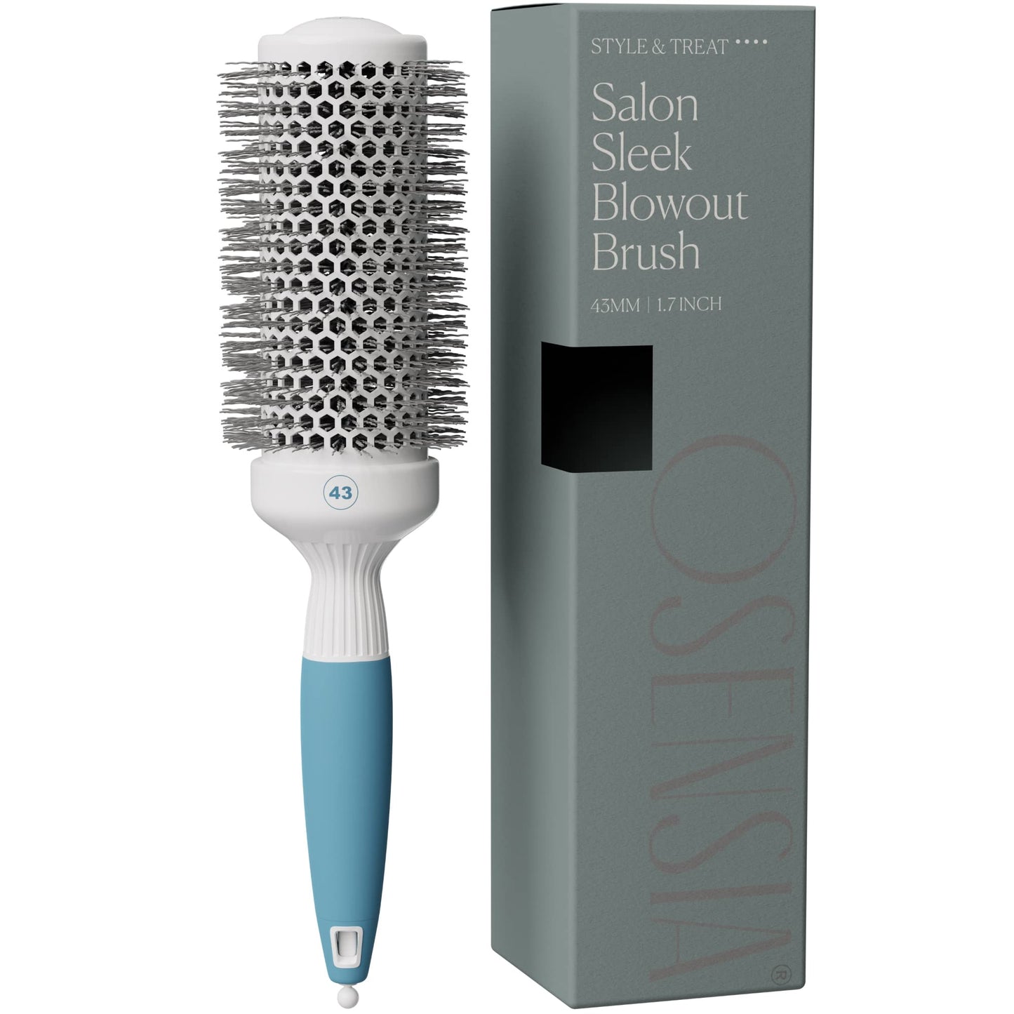 Medium Round Brushing Brush - Ceramic Hair Brush for a Smooth Salon Style Look - Professional Brushing Brush Ideal for All Hair Types - 43 mm Beauty & Personal Care Osensia