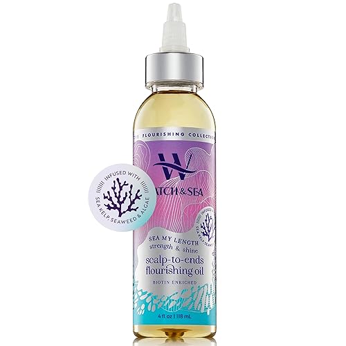 Watch & Sea Strength & Shine Scalp-to-End Flourishing Hair Oil - Strengthening Hair and Scalp Oil with Seaweed and Sea Kelp - Great for Daily Use