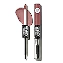 Revlon Liquid Lipstick with Clear Lip Gloss, ColorStay Overtime Lipcolor, Dual Ended with Vitamin E, 320 Faithful Fawn, 0.07 Fl Oz