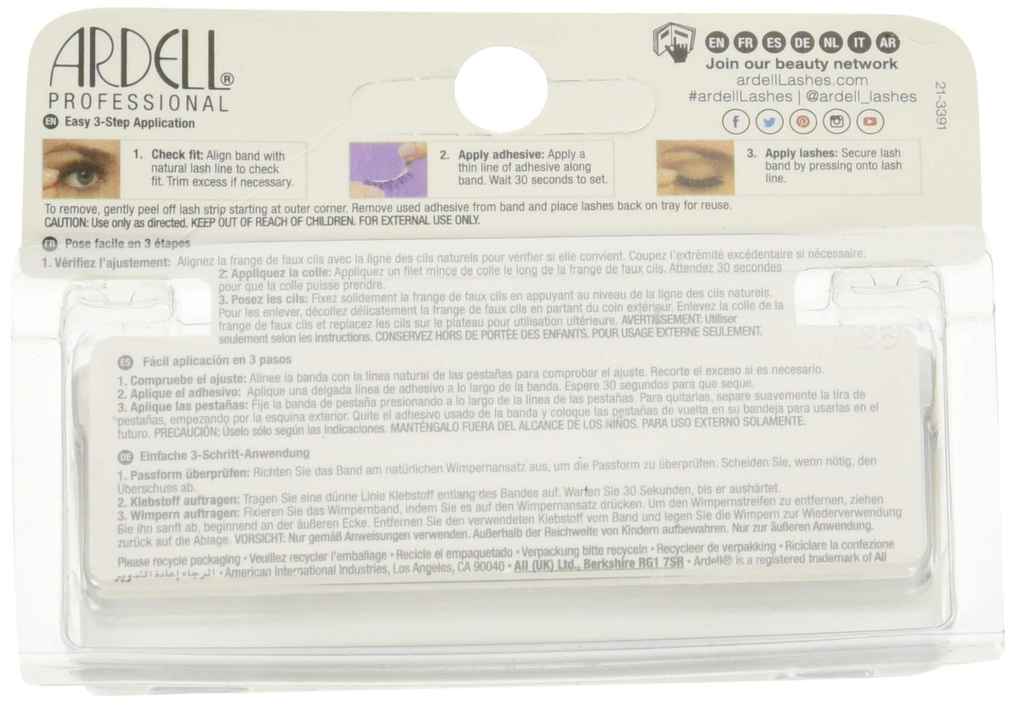 Ardell - False Eyelashes, Double Up #206, Reusable, Black (4-Pack)
