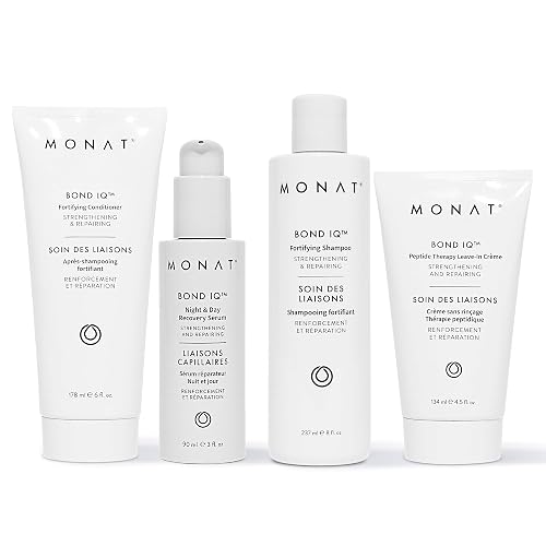 MONAT BOND IQ System - Complete Strengthening & Restorative Hair Care Set with Fortifying Shampoo Conditioner, Recovery Serum & Leave-In Cream
