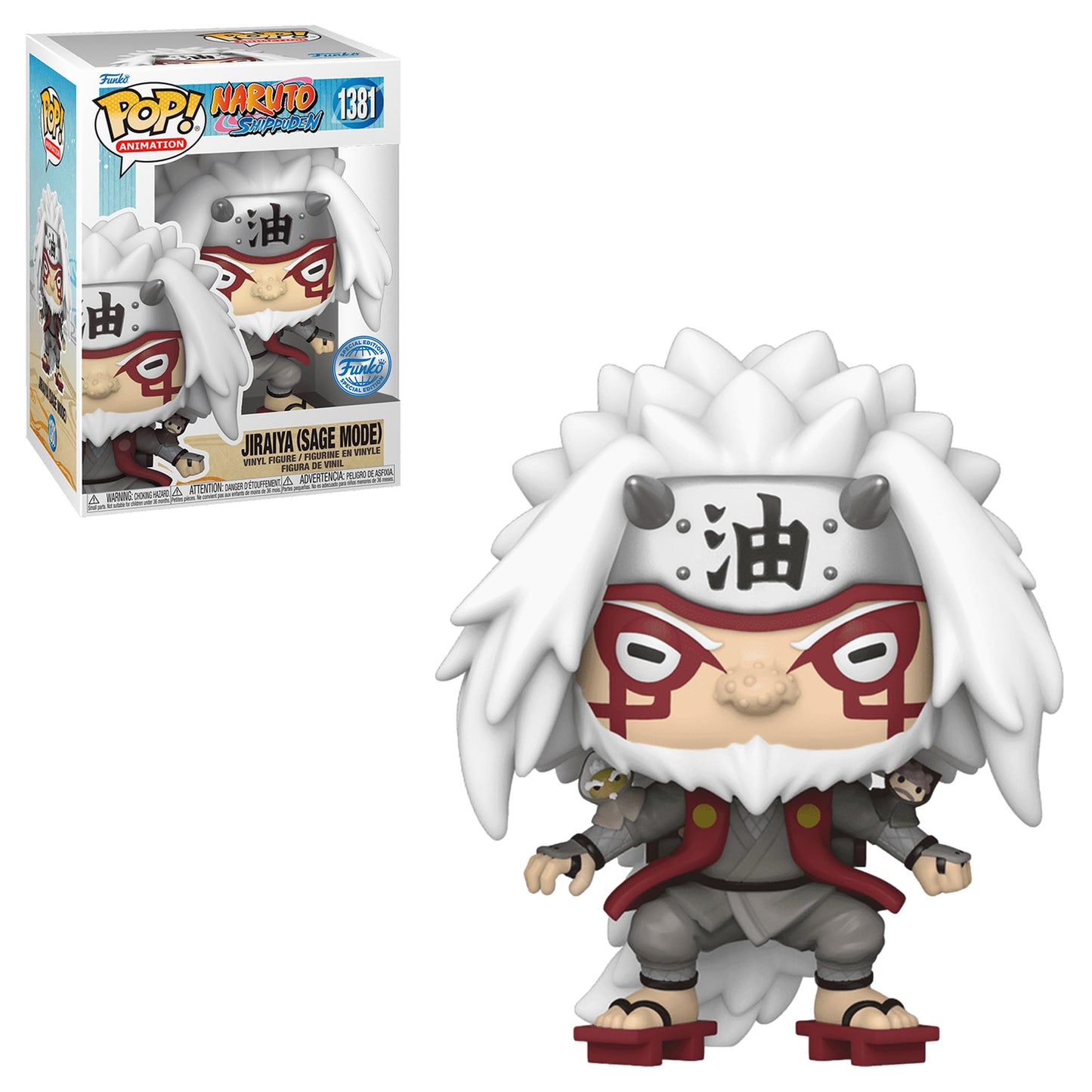 Funko Pop! Animation Naruto Shippuden: Jiraiya Sage Mode (Toad) Sanin Special Edition Multicolor Exclusive Vinyl Figure #1381