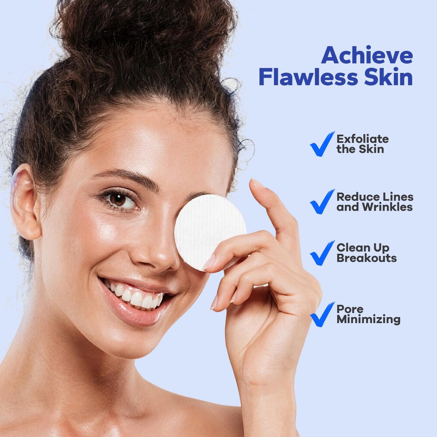 SilkyShark Glycolic Acid Resurfacing Pads (60 Count), 10% Ultra Pure + 2% Salicylic Acid, Exfoliating Peel Pads for Face, Effective Chemical Peel