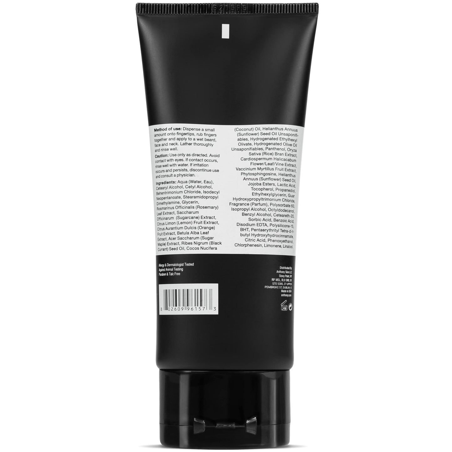 Anthony Conditioning Beard Wash, 6 Fl Oz, Contains Botanical and Rosemary Extracts, Black Currant and Coconut Oils, Cleanses, Hydrates, Softens,