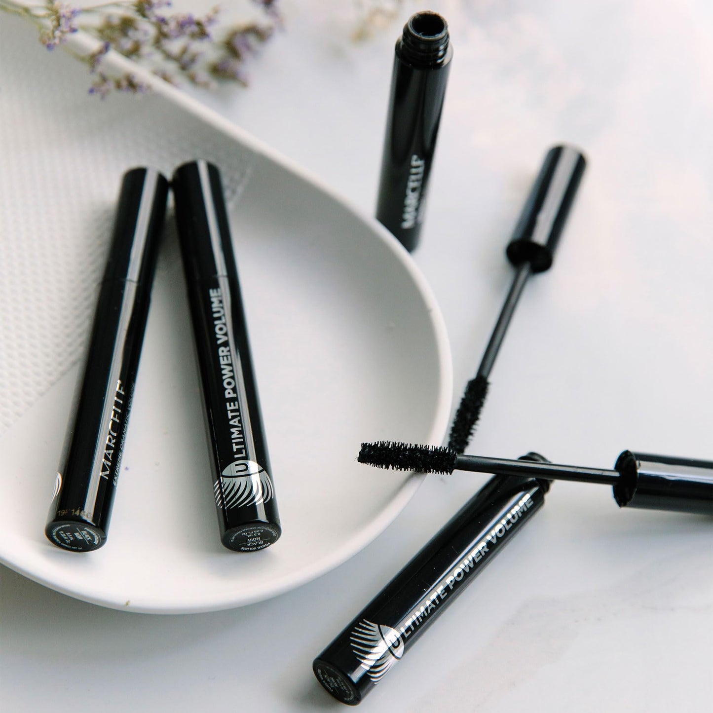 Marcelle Power Volume Mascara, Black, Hypoallergenic and Fragrance-Free, 8.5 mL