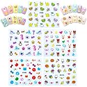 ALLYDREW Funky Cute Funky Patterns Nail Art Nail Stickers 3D Nail Decals, 10 Sheets (300+ Nail Stickers) Beauty & Personal Care allydrew