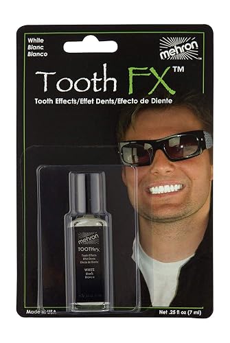 Mehron Makeup Tooth FX with Brush for Special Effects, Halloween, Movies (.25 oz) (White)