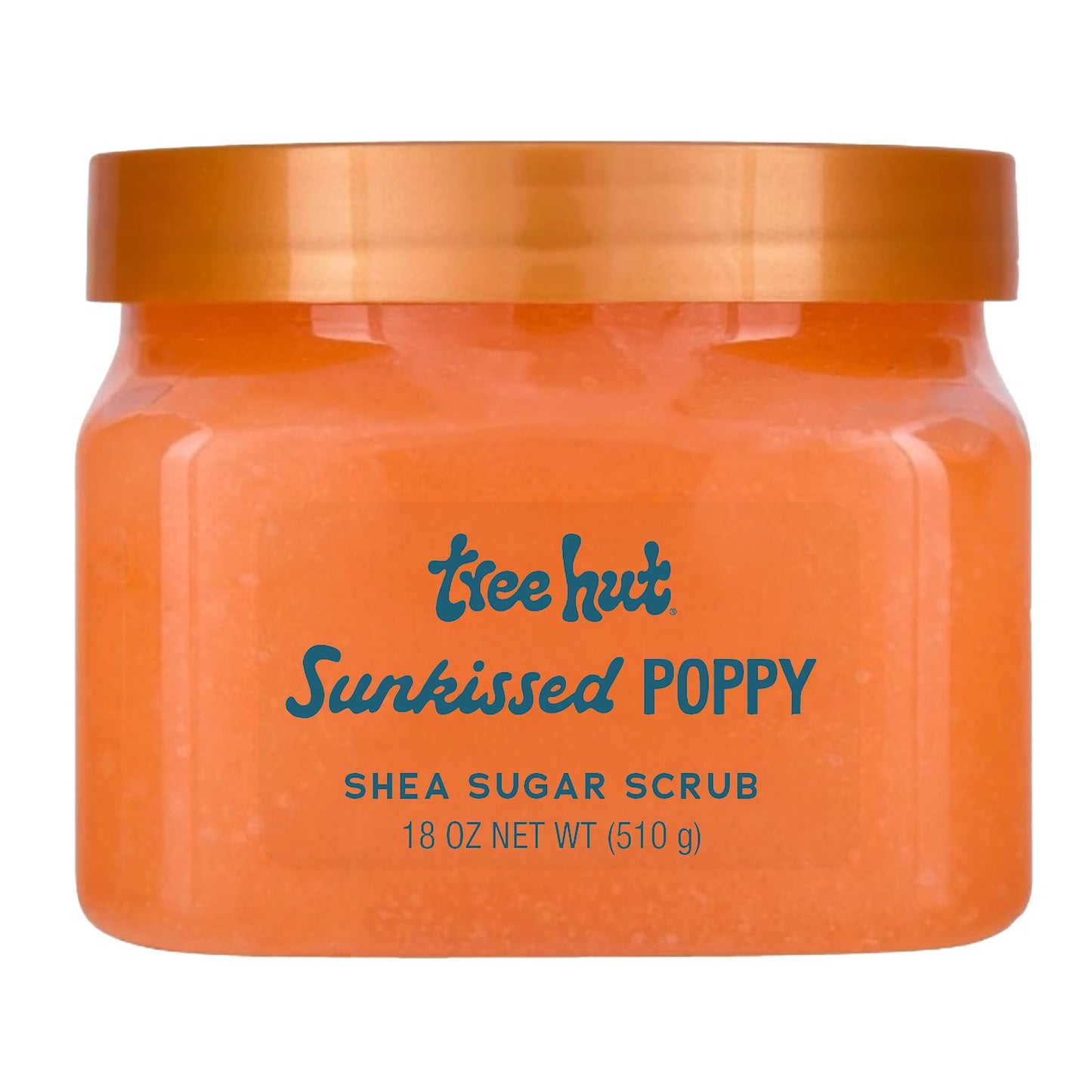 Tree Hut Sunkissed Poppy Shea Sugar Scrub, Exfoliating, Hydrating & Moisturizing Body Scrub with Shea Butter & Nourishing Essential Oils, Smooth