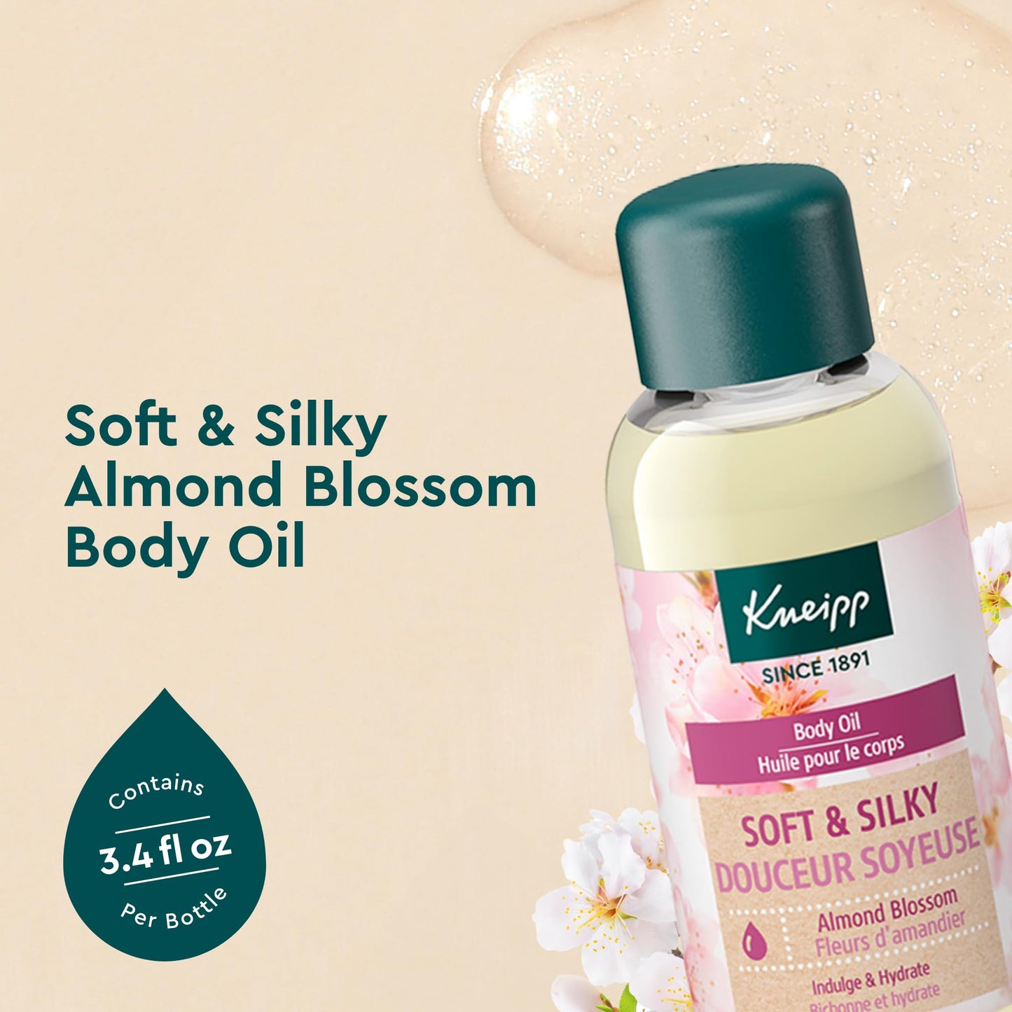 Kneipp Body Oil, Soft Skin Almond Blossom, 3.38 fl. oz.